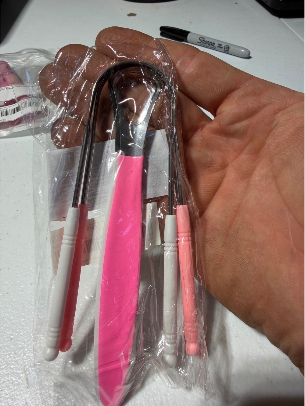 Pink Facial Razor and Beauty Tool Set